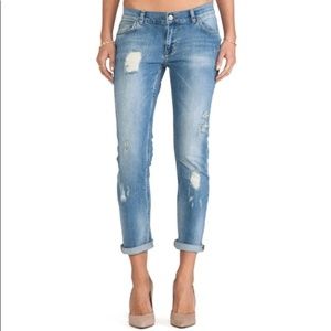 ANINE BING DISTRESSED JEAN LIGHT WASH 27